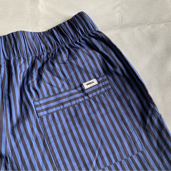 Tekla stripped blue and gray pajama trousers men’s - Picture 5 of 10